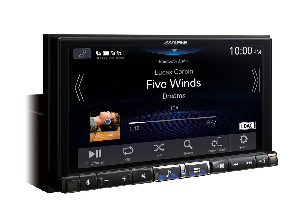 Alpine - iLX-705D Estación multimedia digital premium 2DIN, estéreo para con radio digital DAB+, compatibilidad con Apple CarPlay y Android Auto