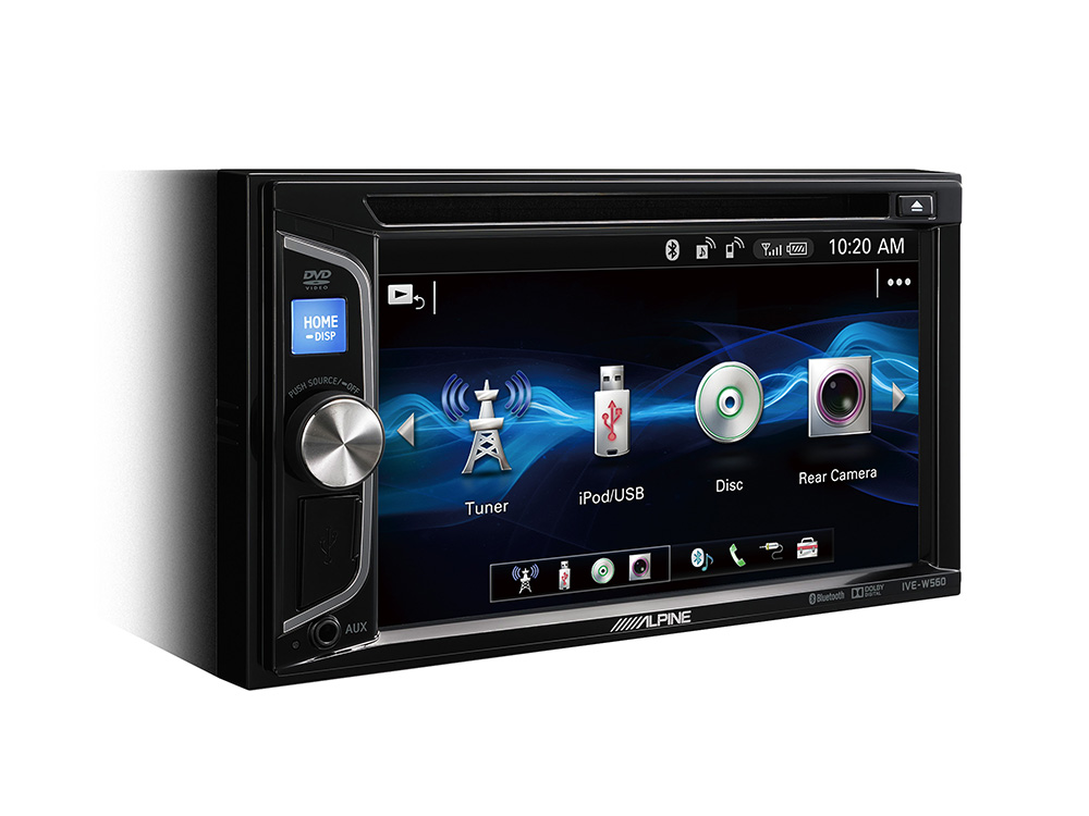 Alpine - IVE-W560BT Monitor de control de sistema 2DIN Autoradio con Bluetooth, USB Reproductor DVD/CD